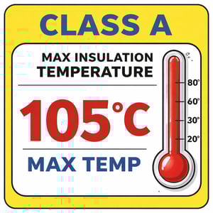 Class A electrical insulation has a maximum temperature rating of 105C